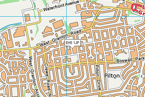 EH5 1JP map - OS VectorMap District (Ordnance Survey) EH5 1JP map - OS VectorMap District (Ordnance Survey)
