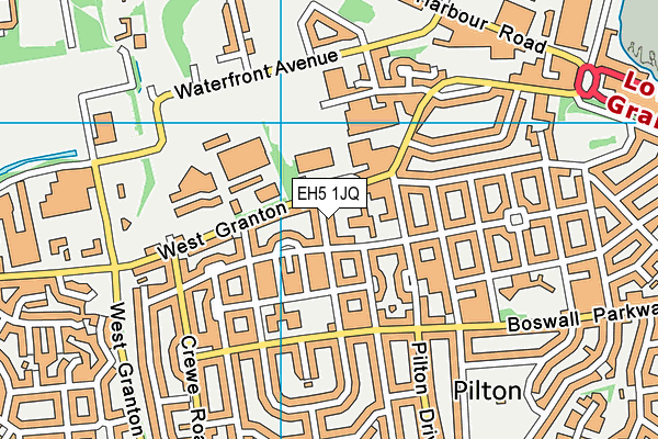 EH5 1JQ map - OS VectorMap District (Ordnance Survey) EH5 1JQ map - OS VectorMap District (Ordnance Survey)