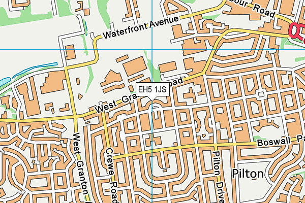 EH5 1JS map - OS VectorMap District (Ordnance Survey) EH5 1JS map - OS VectorMap District (Ordnance Survey)