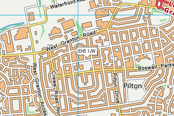 EH5 1JW map - OS VectorMap District (Ordnance Survey) EH5 1JW map - OS VectorMap District (Ordnance Survey)