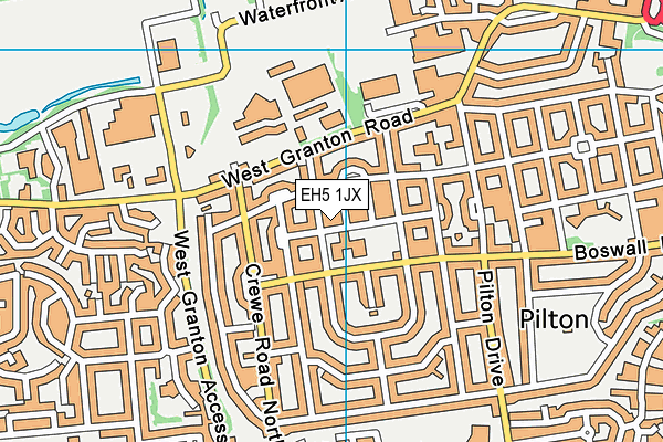 EH5 1JX map - OS VectorMap District (Ordnance Survey) EH5 1JX map - OS VectorMap District (Ordnance Survey)