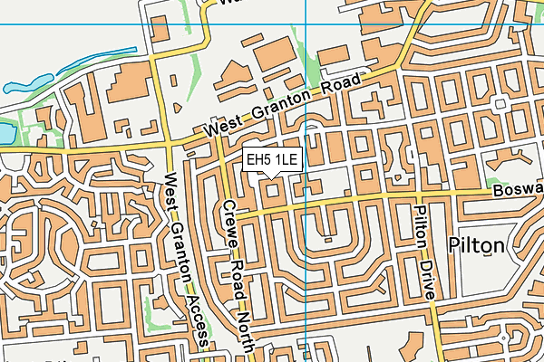 EH5 1LE map - OS VectorMap District (Ordnance Survey) EH5 1LE map - OS VectorMap District (Ordnance Survey)