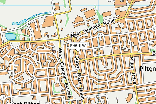 EH5 1LW map - OS VectorMap District (Ordnance Survey) EH5 1LW map - OS VectorMap District (Ordnance Survey)