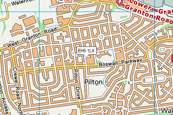 EH5 1LX map - OS VectorMap District (Ordnance Survey) EH5 1LX map - OS VectorMap District (Ordnance Survey)