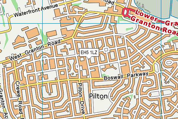 EH5 1LZ map - OS VectorMap District (Ordnance Survey) EH5 1LZ map - OS VectorMap District (Ordnance Survey)