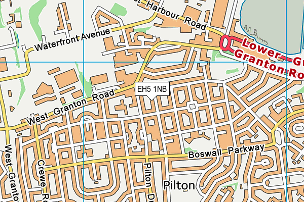 EH5 1NB map - OS VectorMap District (Ordnance Survey) EH5 1NB map - OS VectorMap District (Ordnance Survey)