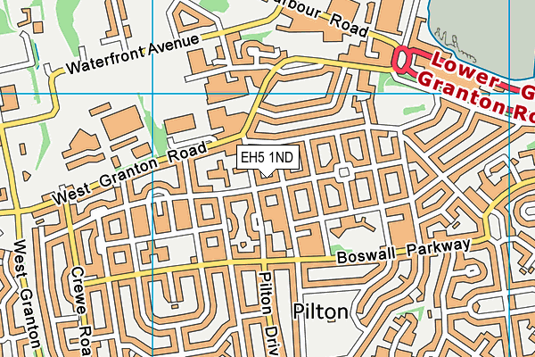 EH5 1ND map - OS VectorMap District (Ordnance Survey) EH5 1ND map - OS VectorMap District (Ordnance Survey)