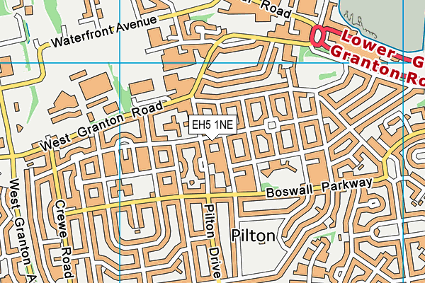 EH5 1NE map - OS VectorMap District (Ordnance Survey) EH5 1NE map - OS VectorMap District (Ordnance Survey)