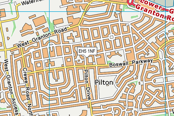 EH5 1NF map - OS VectorMap District (Ordnance Survey) EH5 1NF map - OS VectorMap District (Ordnance Survey)