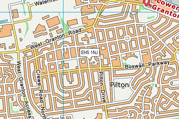 EH5 1NJ map - OS VectorMap District (Ordnance Survey) EH5 1NJ map - OS VectorMap District (Ordnance Survey)