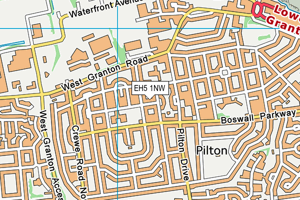 EH5 1NW map - OS VectorMap District (Ordnance Survey) EH5 1NW map - OS VectorMap District (Ordnance Survey)