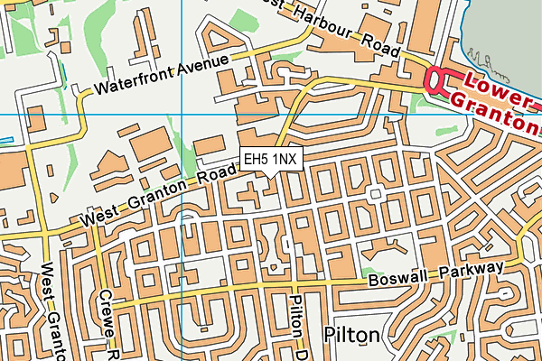 EH5 1NX map - OS VectorMap District (Ordnance Survey) EH5 1NX map - OS VectorMap District (Ordnance Survey)