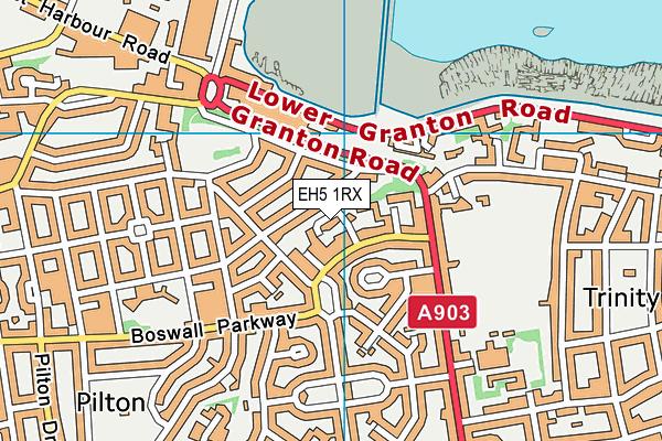 EH5 1RX map - OS VectorMap District (Ordnance Survey) EH5 1RX map - OS VectorMap District (Ordnance Survey)