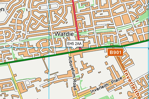 EH5 2AA map - OS VectorMap District (Ordnance Survey) EH5 2AA map - OS VectorMap District (Ordnance Survey)