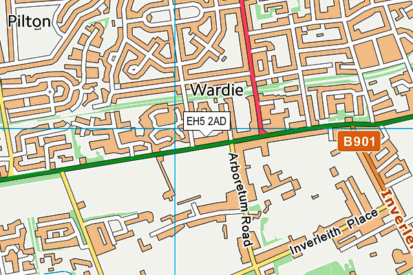 EH5 2AD map - OS VectorMap District (Ordnance Survey) EH5 2AD map - OS VectorMap District (Ordnance Survey)