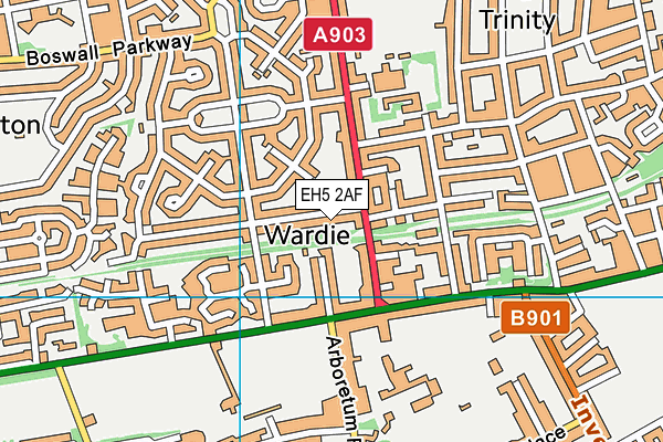 EH5 2AF map - OS VectorMap District (Ordnance Survey) EH5 2AF map - OS VectorMap District (Ordnance Survey)