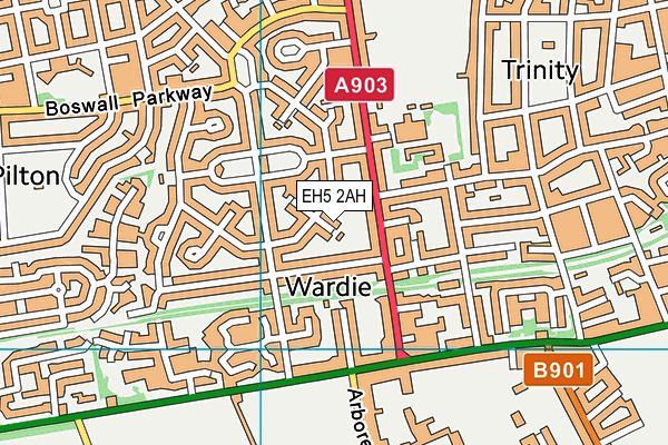 EH5 2AH map - OS VectorMap District (Ordnance Survey) EH5 2AH map - OS VectorMap District (Ordnance Survey)