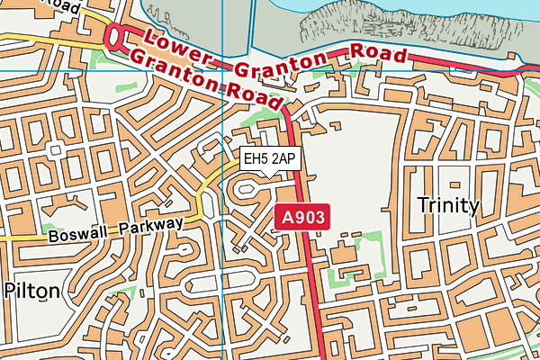 EH5 2AP map - OS VectorMap District (Ordnance Survey) EH5 2AP map - OS VectorMap District (Ordnance Survey)