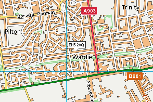 EH5 2AQ map - OS VectorMap District (Ordnance Survey) EH5 2AQ map - OS VectorMap District (Ordnance Survey)