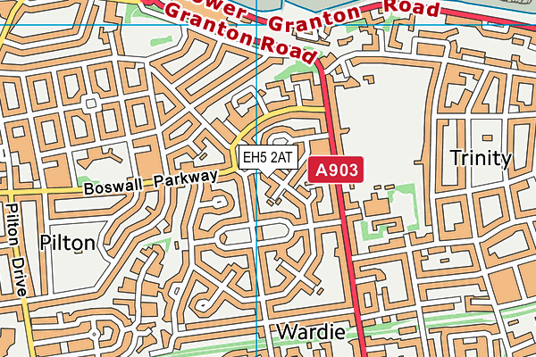EH5 2AT map - OS VectorMap District (Ordnance Survey) EH5 2AT map - OS VectorMap District (Ordnance Survey)