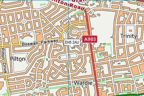 EH5 2AU map - OS VectorMap District (Ordnance Survey) EH5 2AU map - OS VectorMap District (Ordnance Survey)
