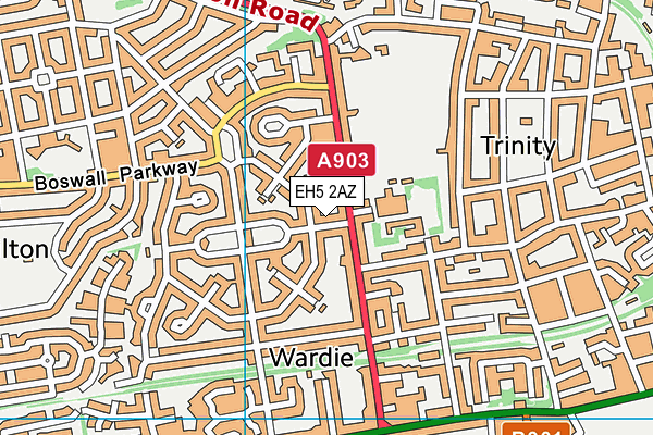 EH5 2AZ map - OS VectorMap District (Ordnance Survey) EH5 2AZ map - OS VectorMap District (Ordnance Survey)