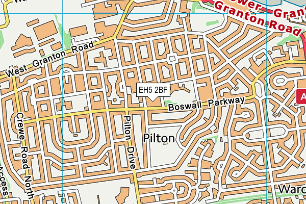 EH5 2BF map - OS VectorMap District (Ordnance Survey) EH5 2BF map - OS VectorMap District (Ordnance Survey)