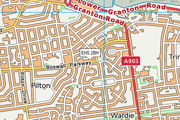 EH5 2BH map - OS VectorMap District (Ordnance Survey) EH5 2BH map - OS VectorMap District (Ordnance Survey)