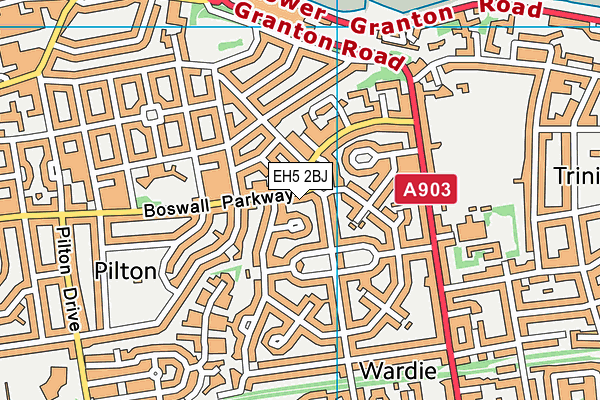 EH5 2BJ map - OS VectorMap District (Ordnance Survey) EH5 2BJ map - OS VectorMap District (Ordnance Survey)