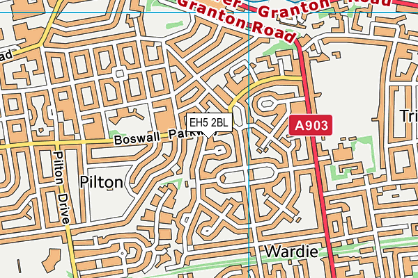 EH5 2BL map - OS VectorMap District (Ordnance Survey) EH5 2BL map - OS VectorMap District (Ordnance Survey)