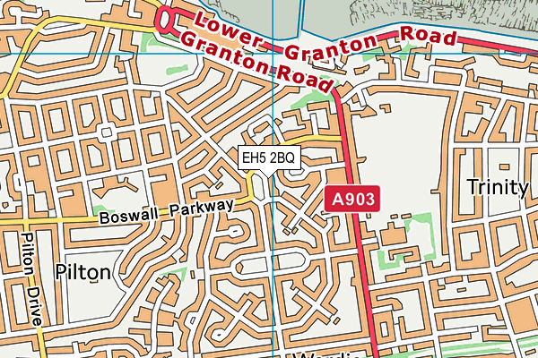 EH5 2BQ map - OS VectorMap District (Ordnance Survey) EH5 2BQ map - OS VectorMap District (Ordnance Survey)