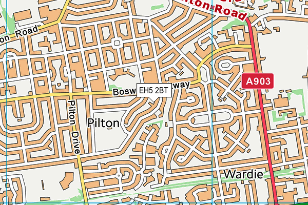 EH5 2BT map - OS VectorMap District (Ordnance Survey) EH5 2BT map - OS VectorMap District (Ordnance Survey)
