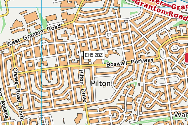 EH5 2BZ map - OS VectorMap District (Ordnance Survey) EH5 2BZ map - OS VectorMap District (Ordnance Survey)