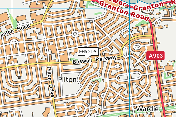 EH5 2DA map - OS VectorMap District (Ordnance Survey) EH5 2DA map - OS VectorMap District (Ordnance Survey)
