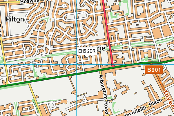 EH5 2DR map - OS VectorMap District (Ordnance Survey) EH5 2DR map - OS VectorMap District (Ordnance Survey)