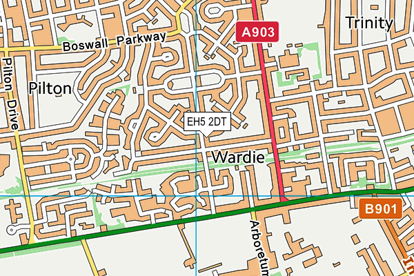 EH5 2DT map - OS VectorMap District (Ordnance Survey) EH5 2DT map - OS VectorMap District (Ordnance Survey)