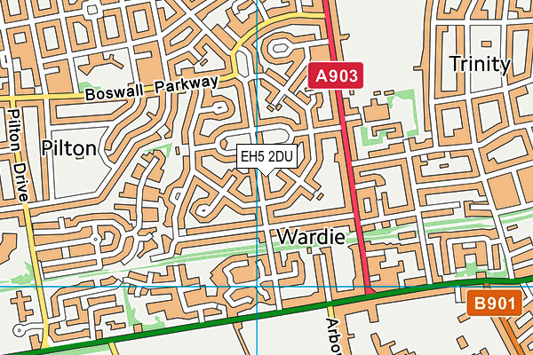 EH5 2DU map - OS VectorMap District (Ordnance Survey) EH5 2DU map - OS VectorMap District (Ordnance Survey)