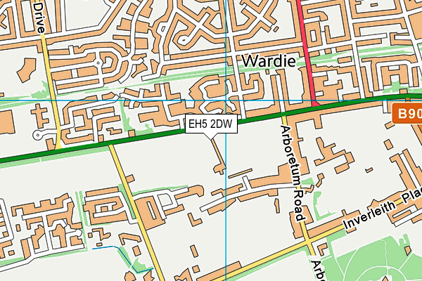 EH5 2DW map - OS VectorMap District (Ordnance Survey) EH5 2DW map - OS VectorMap District (Ordnance Survey)