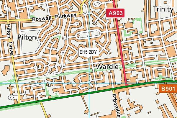 EH5 2DY map - OS VectorMap District (Ordnance Survey) EH5 2DY map - OS VectorMap District (Ordnance Survey)