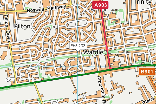 EH5 2DZ map - OS VectorMap District (Ordnance Survey) EH5 2DZ map - OS VectorMap District (Ordnance Survey)