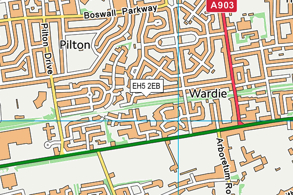 EH5 2EB map - OS VectorMap District (Ordnance Survey) EH5 2EB map - OS VectorMap District (Ordnance Survey)