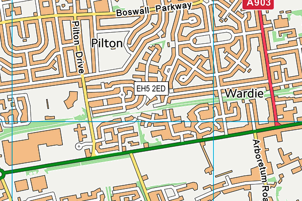 EH5 2ED map - OS VectorMap District (Ordnance Survey) EH5 2ED map - OS VectorMap District (Ordnance Survey)