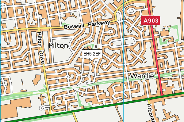 EH5 2EF map - OS VectorMap District (Ordnance Survey) EH5 2EF map - OS VectorMap District (Ordnance Survey)