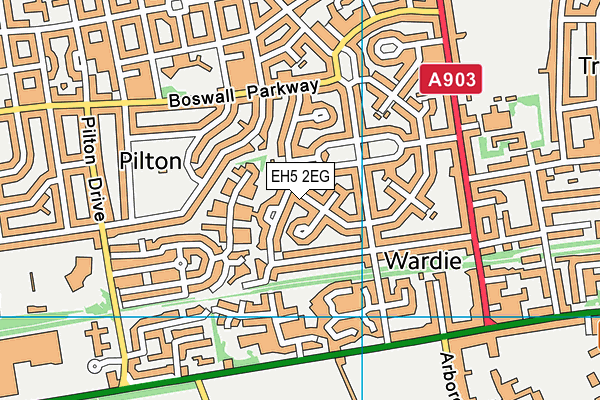 EH5 2EG map - OS VectorMap District (Ordnance Survey) EH5 2EG map - OS VectorMap District (Ordnance Survey)
