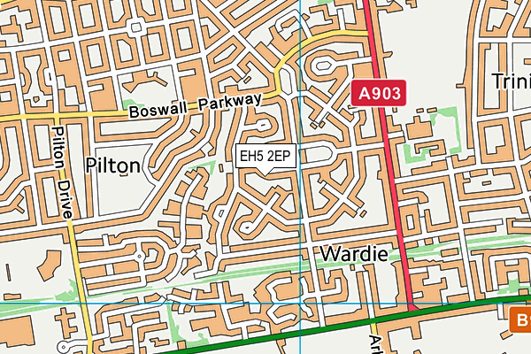 EH5 2EP map - OS VectorMap District (Ordnance Survey) EH5 2EP map - OS VectorMap District (Ordnance Survey)