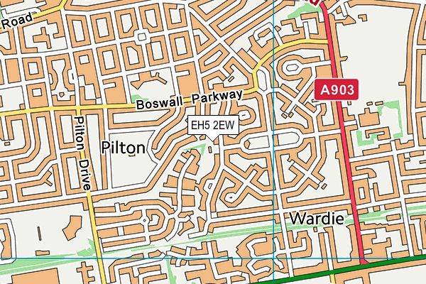 EH5 2EW map - OS VectorMap District (Ordnance Survey) EH5 2EW map - OS VectorMap District (Ordnance Survey)