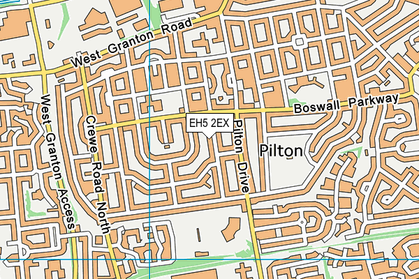 EH5 2EX map - OS VectorMap District (Ordnance Survey) EH5 2EX map - OS VectorMap District (Ordnance Survey)