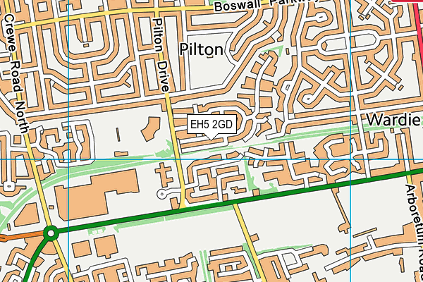 EH5 2GD map - OS VectorMap District (Ordnance Survey) EH5 2GD map - OS VectorMap District (Ordnance Survey)