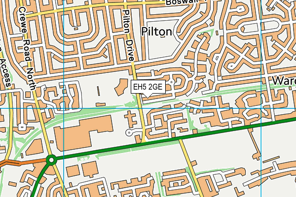 EH5 2GE map - OS VectorMap District (Ordnance Survey) EH5 2GE map - OS VectorMap District (Ordnance Survey)