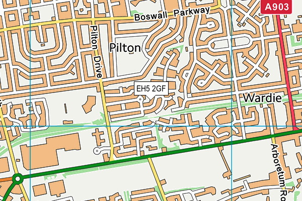 EH5 2GF map - OS VectorMap District (Ordnance Survey) EH5 2GF map - OS VectorMap District (Ordnance Survey)